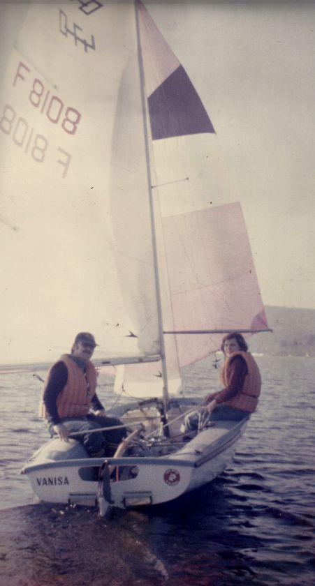 Sur notre premier bateau Olympique un 470 au lac du Der